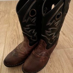 Boys leather cowboy boots